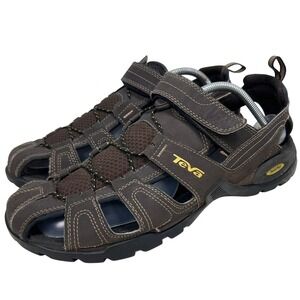 TEVA Men's Forebay Fisherman Hiking Brown Sandals Size 12 Sport ShocPad 1001116